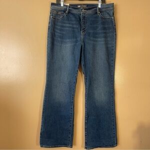 Levi’s Women’s 512 Perfectly Slimming Bootcut Size 18 Dark Rinse Rhinestones New